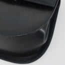 Salvatore Ferragamo Gancini Shoulder Bag Leather Black Gold Auth 195042-10