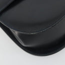 Salvatore Ferragamo Gancini Shoulder Bag Leather Black Gold Auth 195042-11