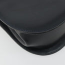 Salvatore Ferragamo Gancini Shoulder Bag Leather Black Gold Auth 195042-13