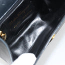 Salvatore Ferragamo Gancini Shoulder Bag Leather Black Gold Auth 195042-17