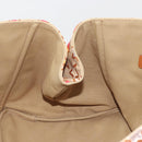 PRADA Canapa M Hand Bag Canvas Beige Gold Auth 195043A-19