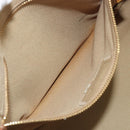 PRADA Canapa M Hand Bag Canvas Beige Gold Auth 195043A-22
