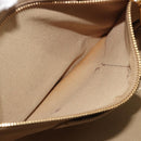 PRADA Canapa M Hand Bag Canvas Beige Gold Auth 195043A-11