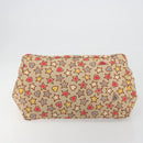 PRADA Canapa M Hand Bag Canvas Beige Gold Auth 195043A-5