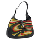 GUCCI Jackie Shoulder Bag Velor Multicolor Silver 001 3306 Auth 195044-1
