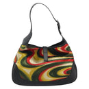 GUCCI Jackie Shoulder Bag Velor Multicolor Silver 001 3306 Auth 195044-3