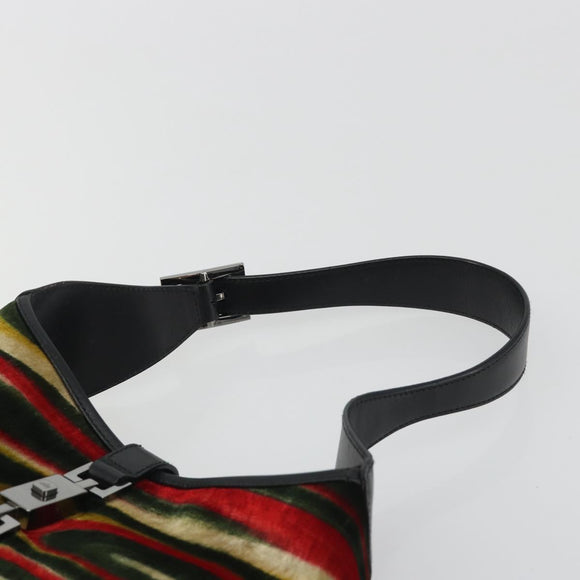 GUCCI Jackie Shoulder Bag Velor Multicolor Silver 001 3306 Auth 195044