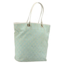 GUCCI GG Canvas Tote Bag Light Blue Gold 002 1098 Auth 195045-1