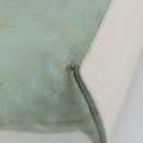 GUCCI GG Canvas Tote Bag Light Blue Gold 002 1098 Auth 195045-13