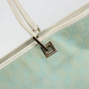 GUCCI GG Canvas Tote Bag Light Blue Gold 002 1098 Auth 195045-15