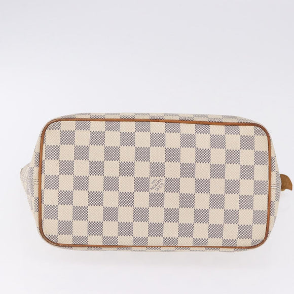 LOUIS VUITTON Damier Azur Saleya PM Tote Bag N51186 LV Auth 195046