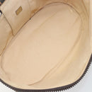 FENDI Zucca Canvas Vanity Pouch Black Brown Auth 195048-11