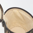 FENDI Zucca Canvas Vanity Pouch Black Brown Auth 195048-19