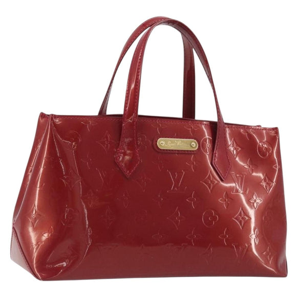 LOUIS VUITTON Monogram Vernis Wilshire PM Bag Pomme D'amour M93642 Auth 195049A
