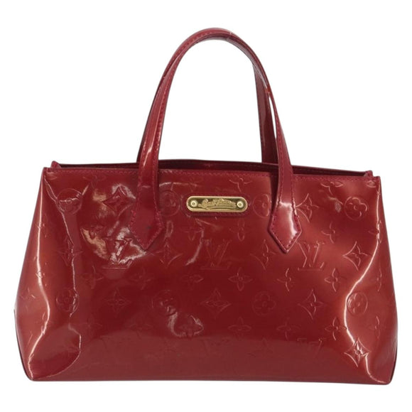 LOUIS VUITTON Monogram Vernis Wilshire PM Bag Pomme D'amour M93642 Auth 195049A