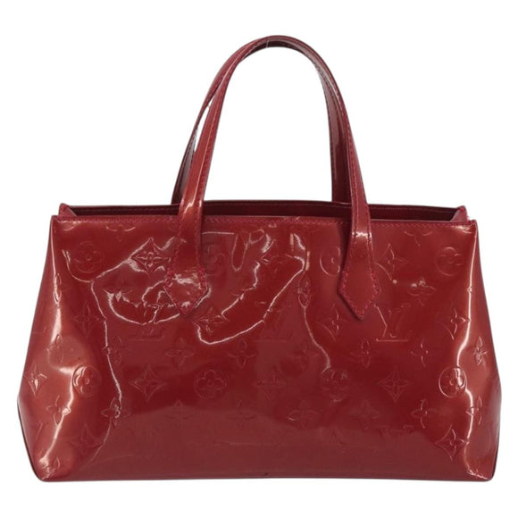 LOUIS VUITTON Monogram Vernis Wilshire PM Bag Pomme D'amour M93642 Auth 195049A