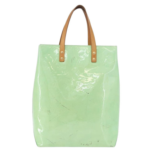 LOUIS VUITTON Monogram Vernis Reade MM Hand Bag Peppermint M91305 LV Auth 195051