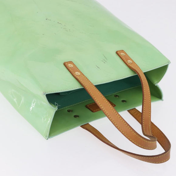 LOUIS VUITTON Monogram Vernis Reade MM Hand Bag Peppermint M91305 LV Auth 195051