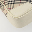 BURBERRY Nova Check Shoulder Bag Canvas Beige Auth 195053-14