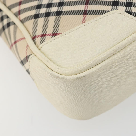 BURBERRY Nova Check Shoulder Bag Canvas Beige Auth 195053