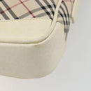 BURBERRY Nova Check Shoulder Bag Canvas Beige Auth 195053-15