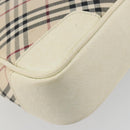 BURBERRY Nova Check Shoulder Bag Canvas Beige Auth 195053-16
