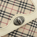 BURBERRY Nova Check Shoulder Bag Canvas Beige Auth 195053-17