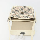 BURBERRY Nova Check Shoulder Bag Canvas Beige Auth 195053-18