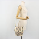 BURBERRY Nova Check Shoulder Bag Canvas Beige Auth 195053-25