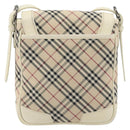 BURBERRY Nova Check Shoulder Bag Canvas Beige Auth 195053-2