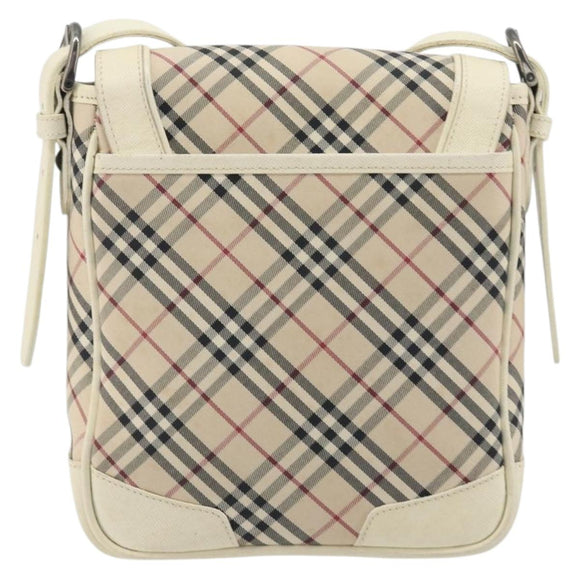 BURBERRY Nova Check Shoulder Bag Canvas Beige Auth 195053