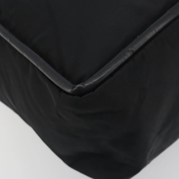 CELINE Circle Tote Bag Nylon Black Gold Auth 195054A