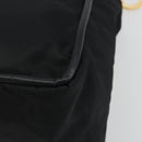 CELINE Circle Tote Bag Nylon Black Gold Auth 195054A-12