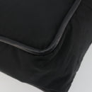 CELINE Circle Tote Bag Nylon Black Gold Auth 195054A-13