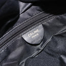 CELINE Circle Tote Bag Nylon Black Gold Auth 195054A-16
