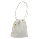 GUCCI Micro GG Canvas Shoulder Bag Leather White 90644 Auth 195055-1