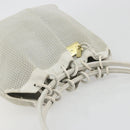 GUCCI Micro GG Canvas Shoulder Bag Leather White 90644 Auth 195055-6