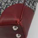 Christian Dior Trotter Canvas Hand Bag Navy Silver Auth 195056A-9