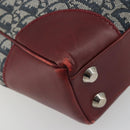 Christian Dior Trotter Canvas Hand Bag Navy Silver Auth 195056A-14