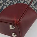 Christian Dior Trotter Canvas Hand Bag Navy Silver Auth 195056A-15