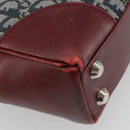 Christian Dior Trotter Canvas Hand Bag Navy Silver Auth 195056A-16