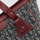 Christian Dior Trotter Canvas Hand Bag Navy Silver Auth 195056A-17