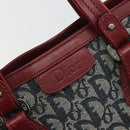 Christian Dior Trotter Canvas Hand Bag Navy Silver Auth 195056A-18