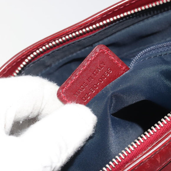 Christian Dior Trotter Canvas Hand Bag Navy Silver Auth 195056A
