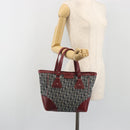 Christian Dior Trotter Canvas Hand Bag Navy Silver Auth 195056A-24