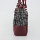 Christian Dior Trotter Canvas Hand Bag Navy Silver Auth 195056A-3
