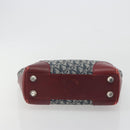 Christian Dior Trotter Canvas Hand Bag Navy Silver Auth 195056A-5