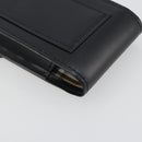BURBERRY Pouch Leather Black Gold Auth 195059A-17