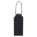 BURBERRY Pouch Leather Black Gold Auth 195059A-2