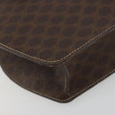 CELINE Macadam Canvas Star Ball Hand Bag PVC Leather Brown Gold Auth 195060-16